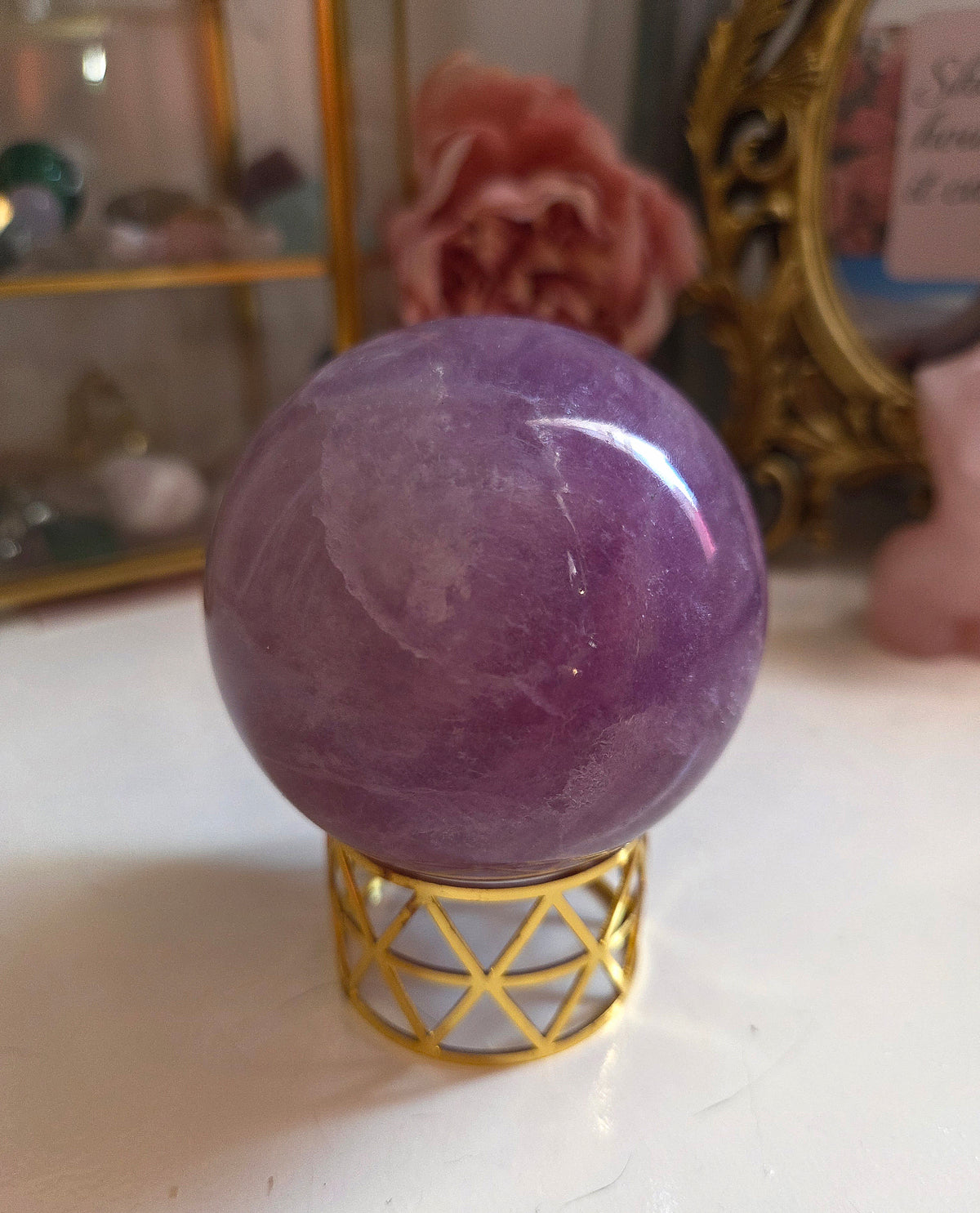 Violet Flourite Sphere