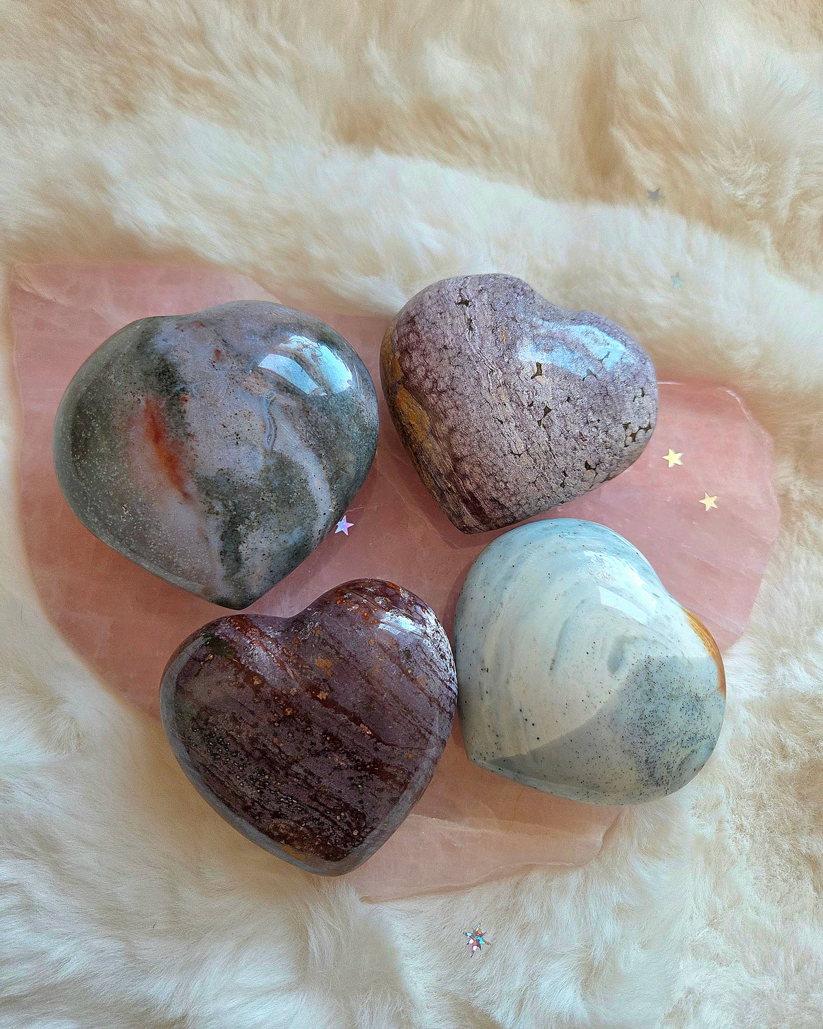 Ocean Jasper Hearts