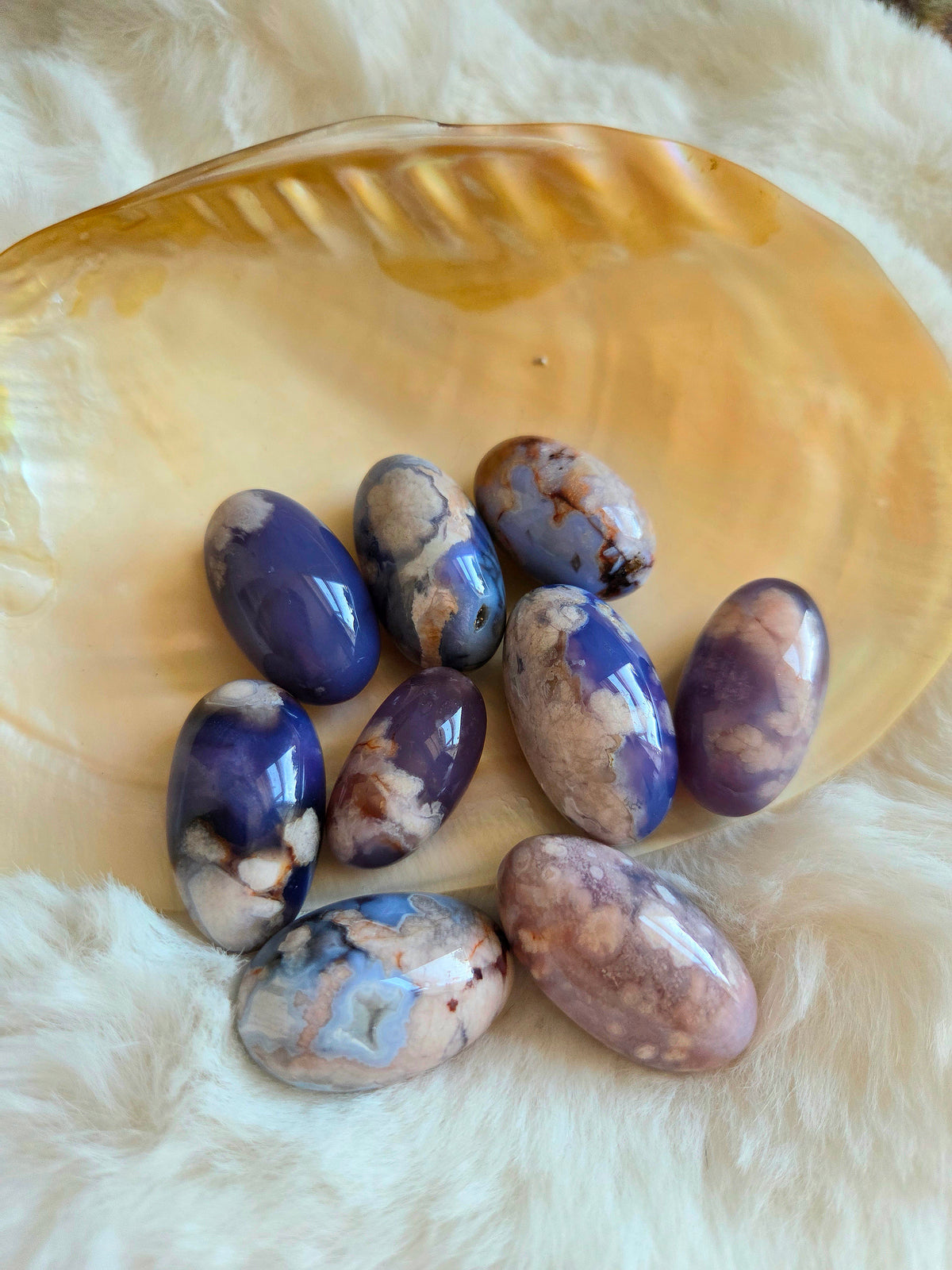 Blue Flower Agate Tumble
