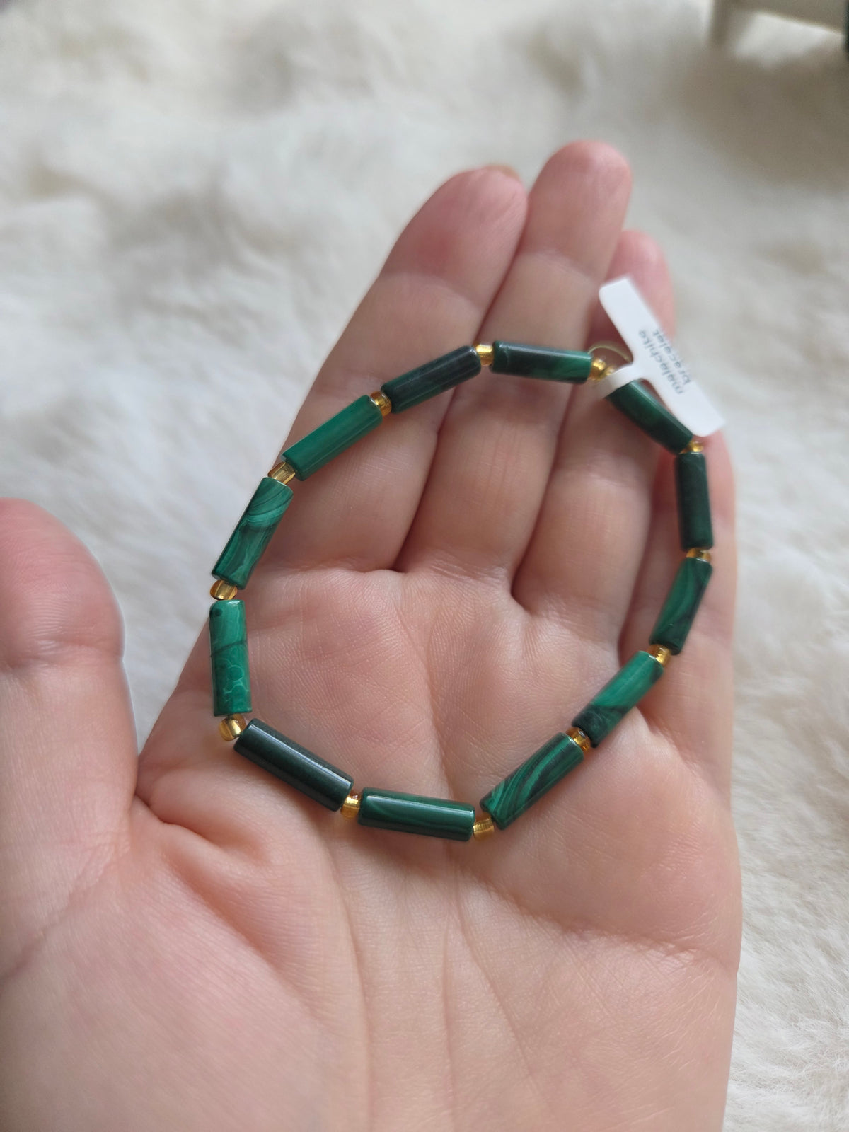 Malachite Tube Bracelet