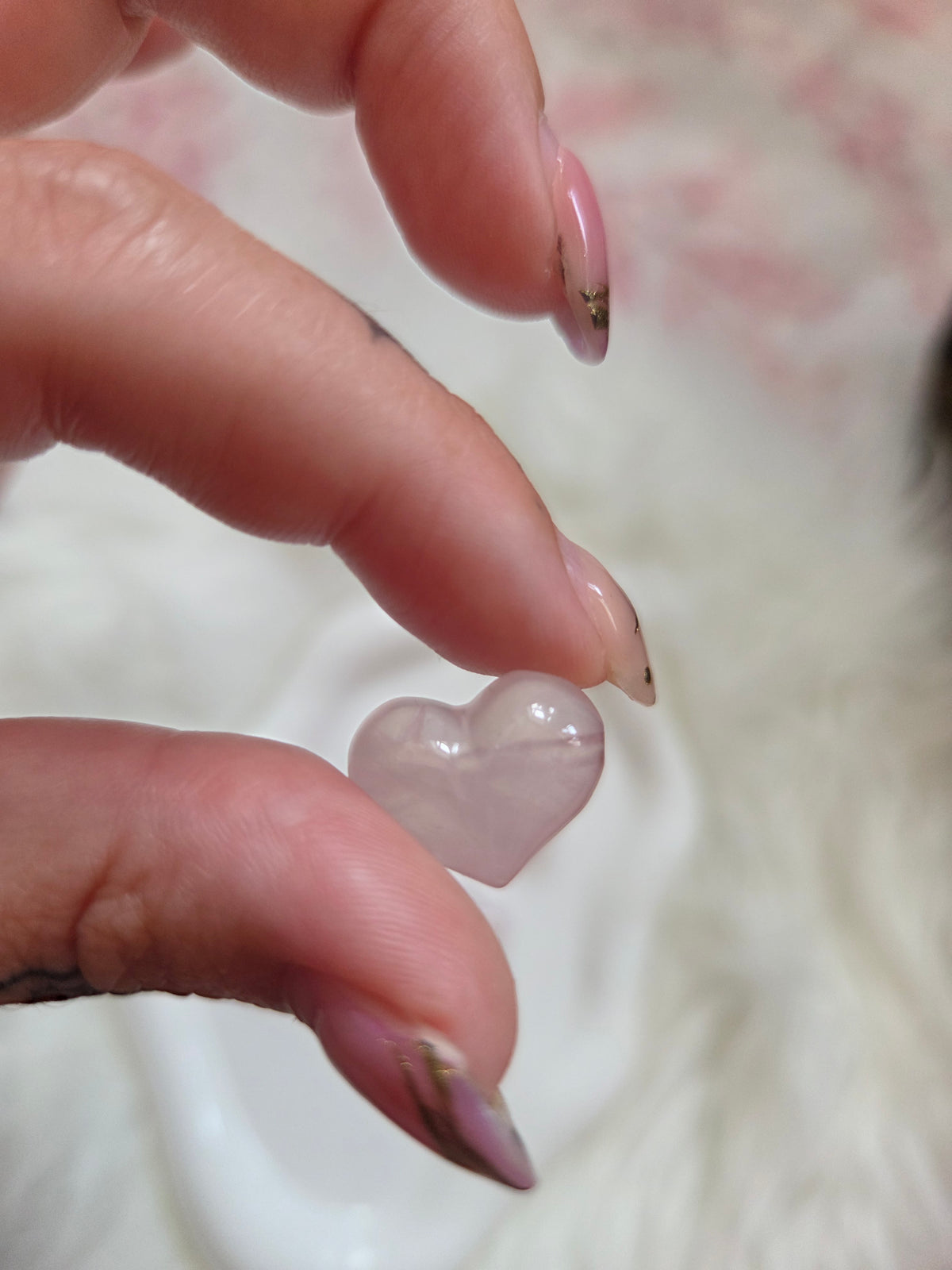 Mini Rose Quartz Puffy Heart