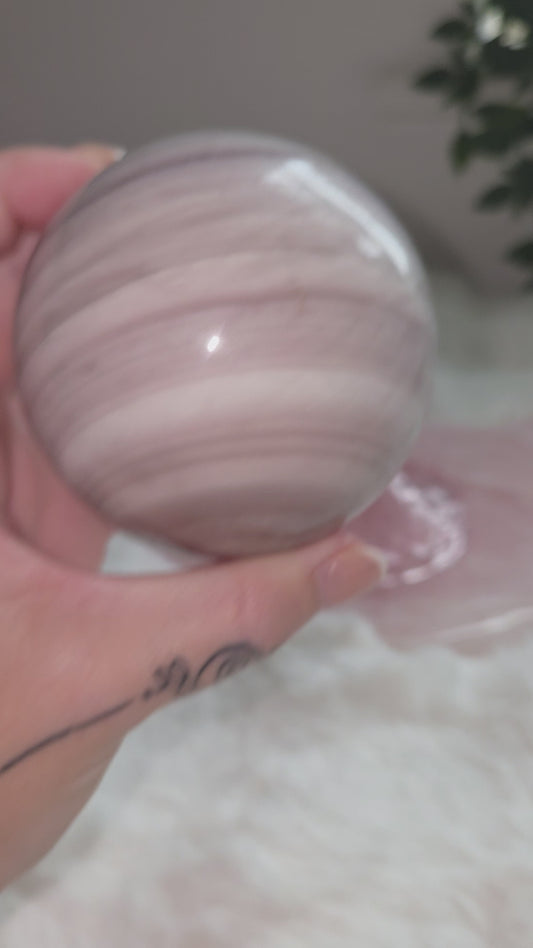 Lilac Silk Fluorite Sphere