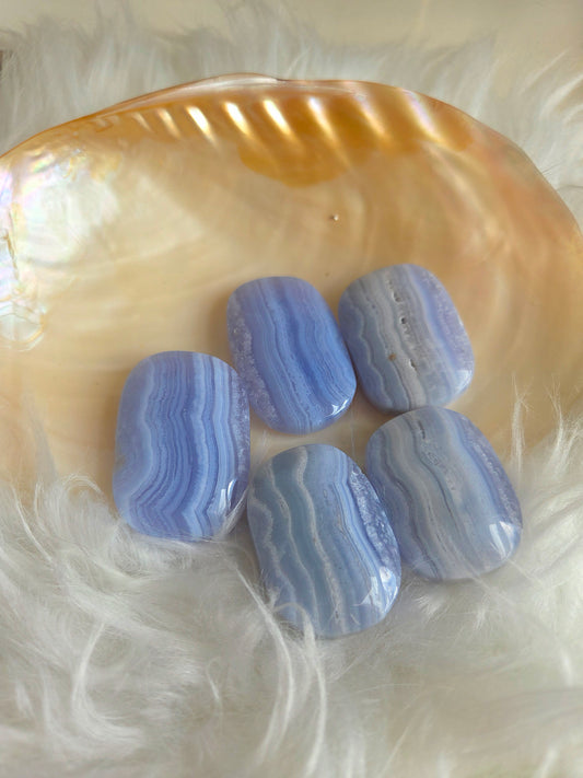 Blue Lace Agate Mini Palms