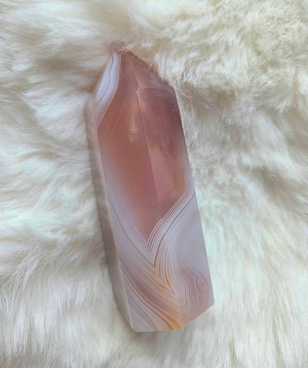 Pink Jelly Agate Tower