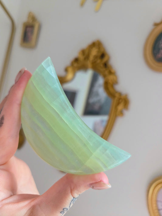 Pistachio Calcite Moon