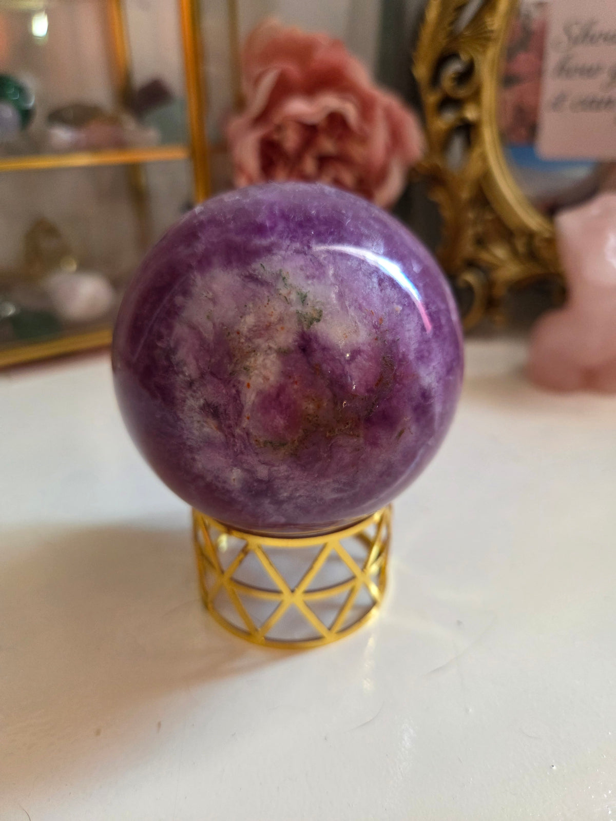 Violet Flourite Sphere