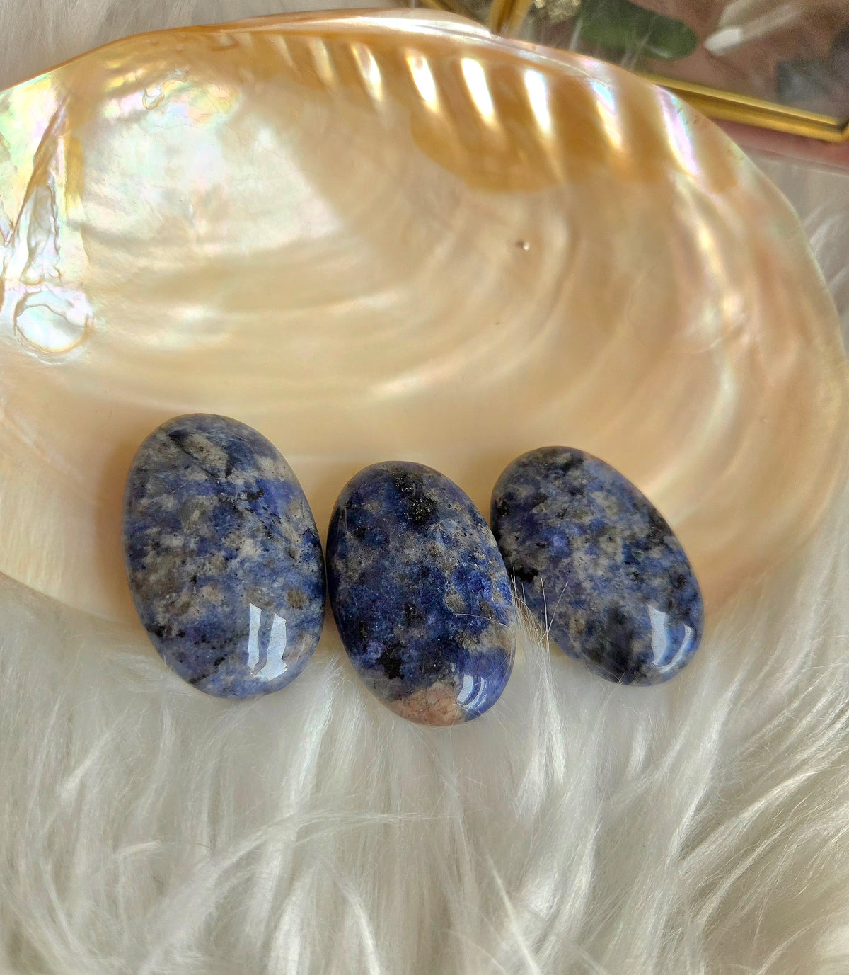 Sodalite palm stone