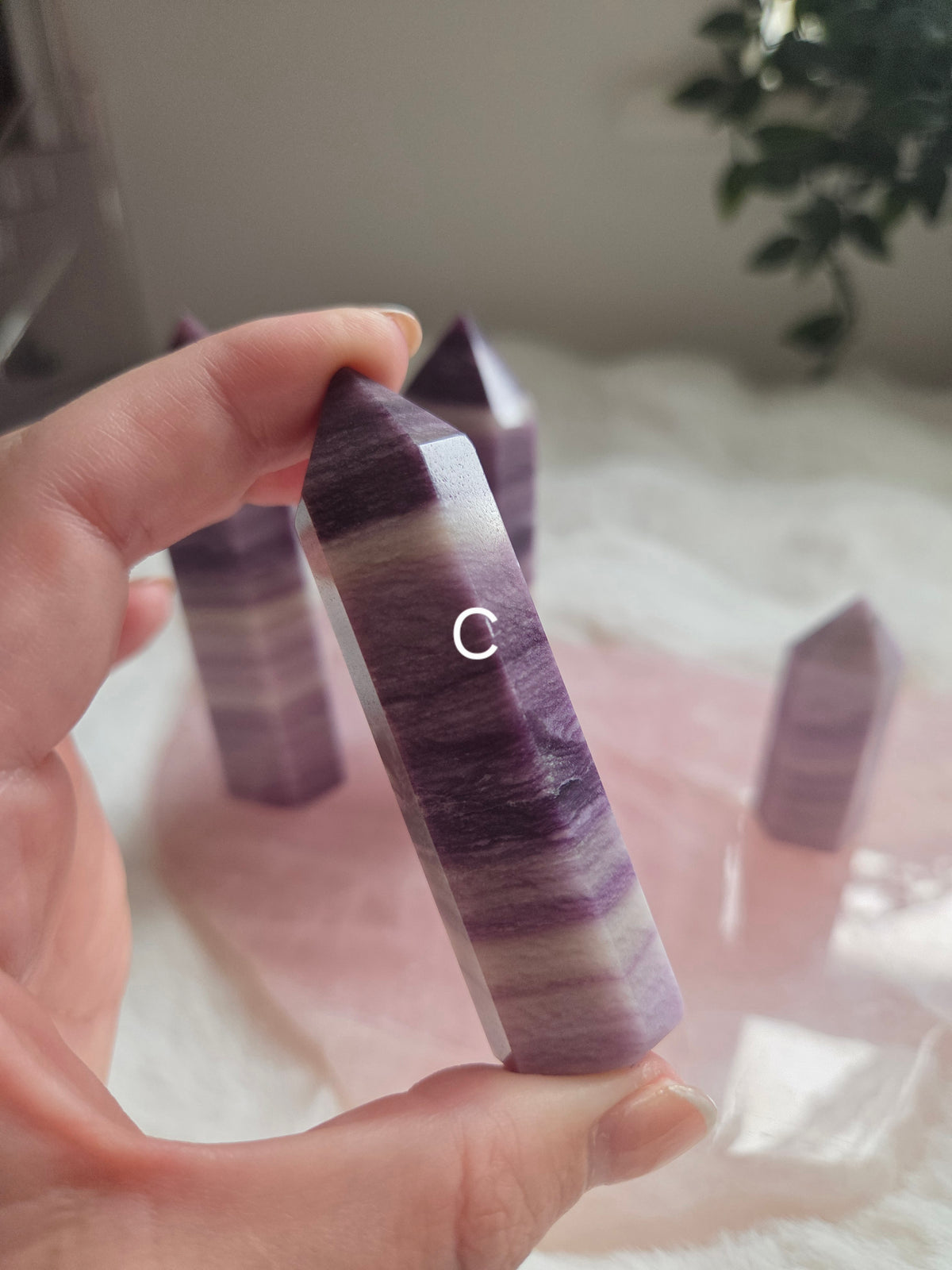 Purple Silk Flourite Tower