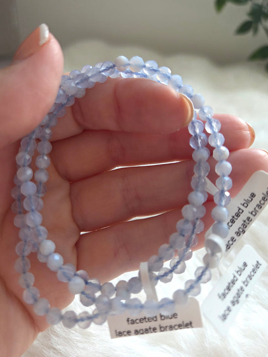 Faceted Blue Lace Agate
