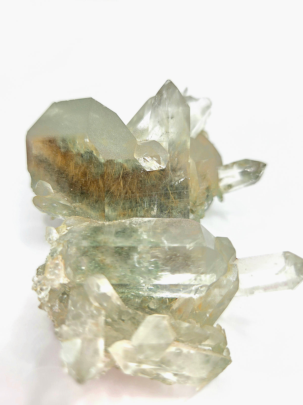 Quartz with Golden Rutile & Chlorite inclusions