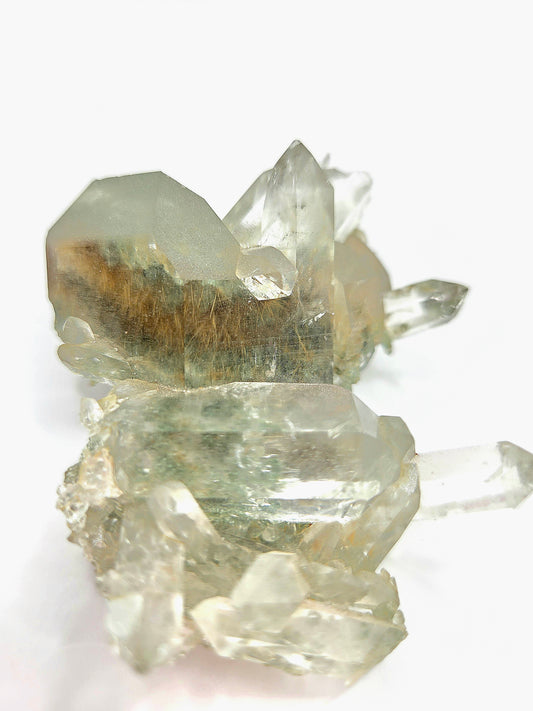 Quartz with Golden Rutile & Chlorite inclusions