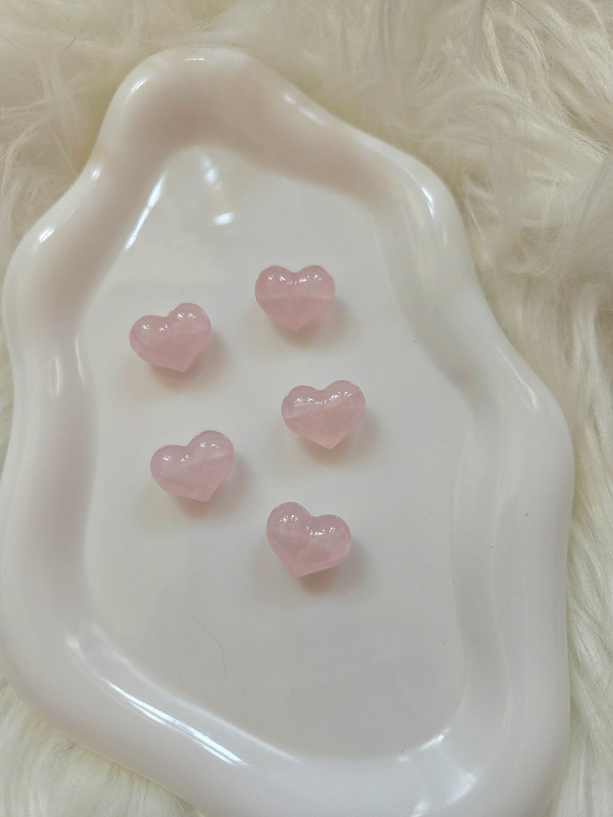 Mini Rose Quartz Puffy Heart