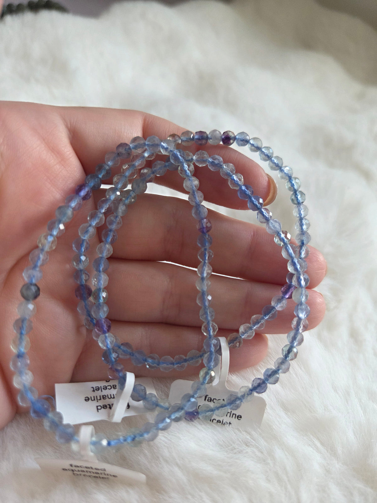Faceted Aquamarine Bracelet