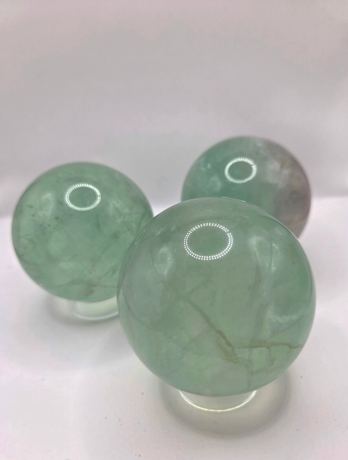 Mint Green Flourite Spheres