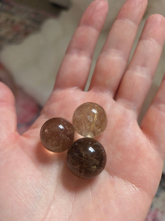 Golden Rutile Mini Spheres