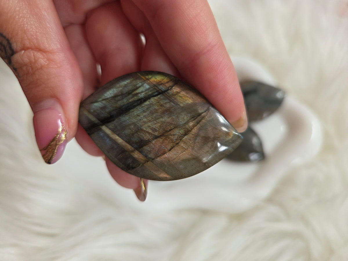 Mini Labradorite Leaves