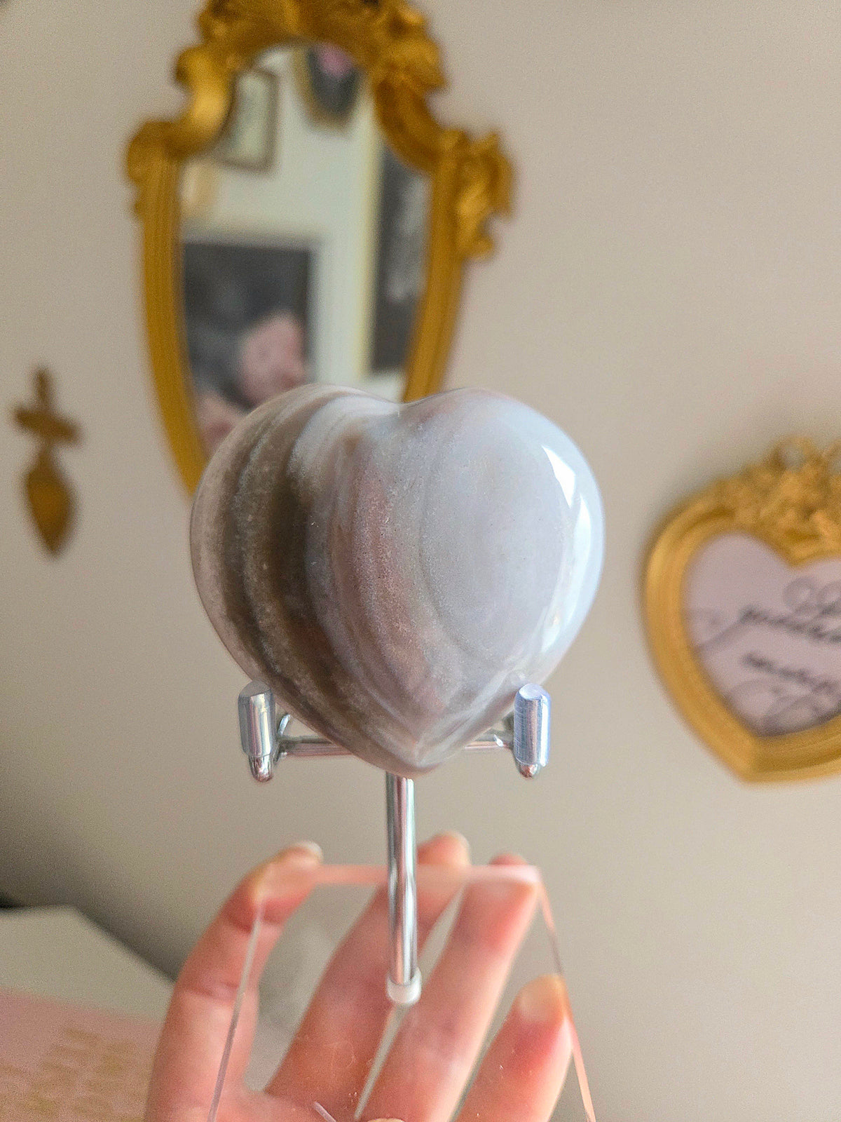 Pastel Ocean Jasper Heart