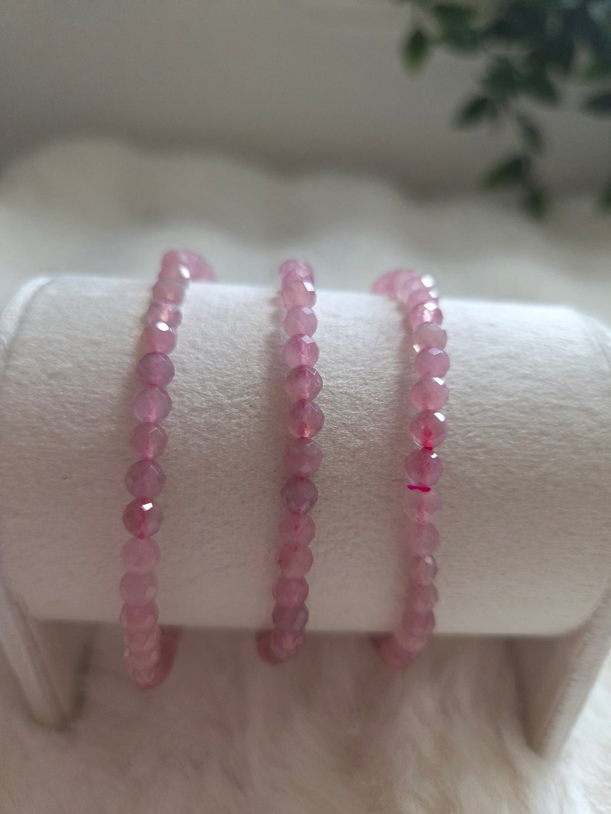 Faceted Madagascar Rose Quartz Bracelet