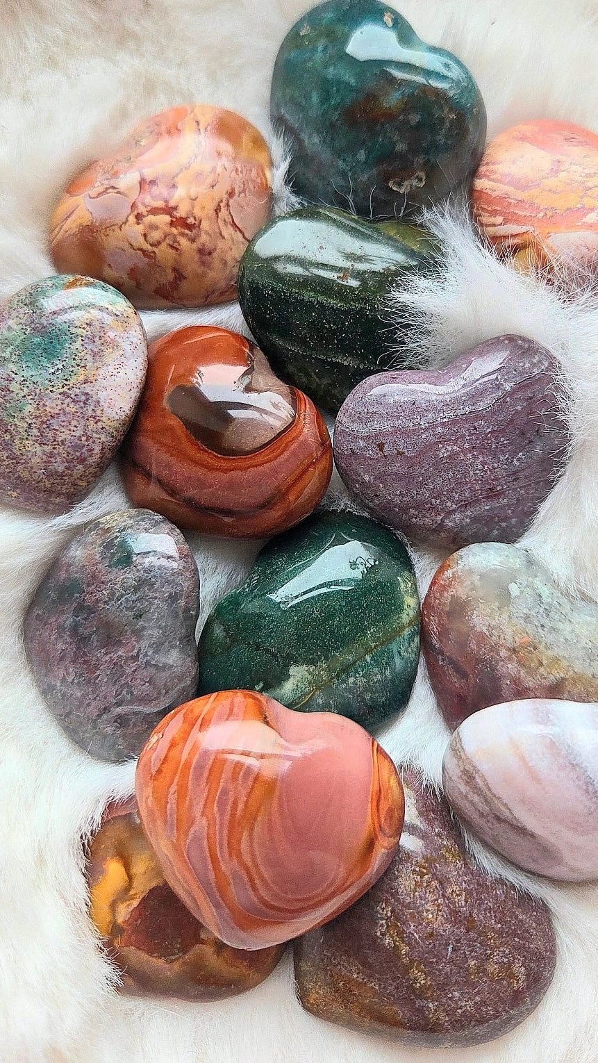 Ocean Jasper mini hearts - You Choose