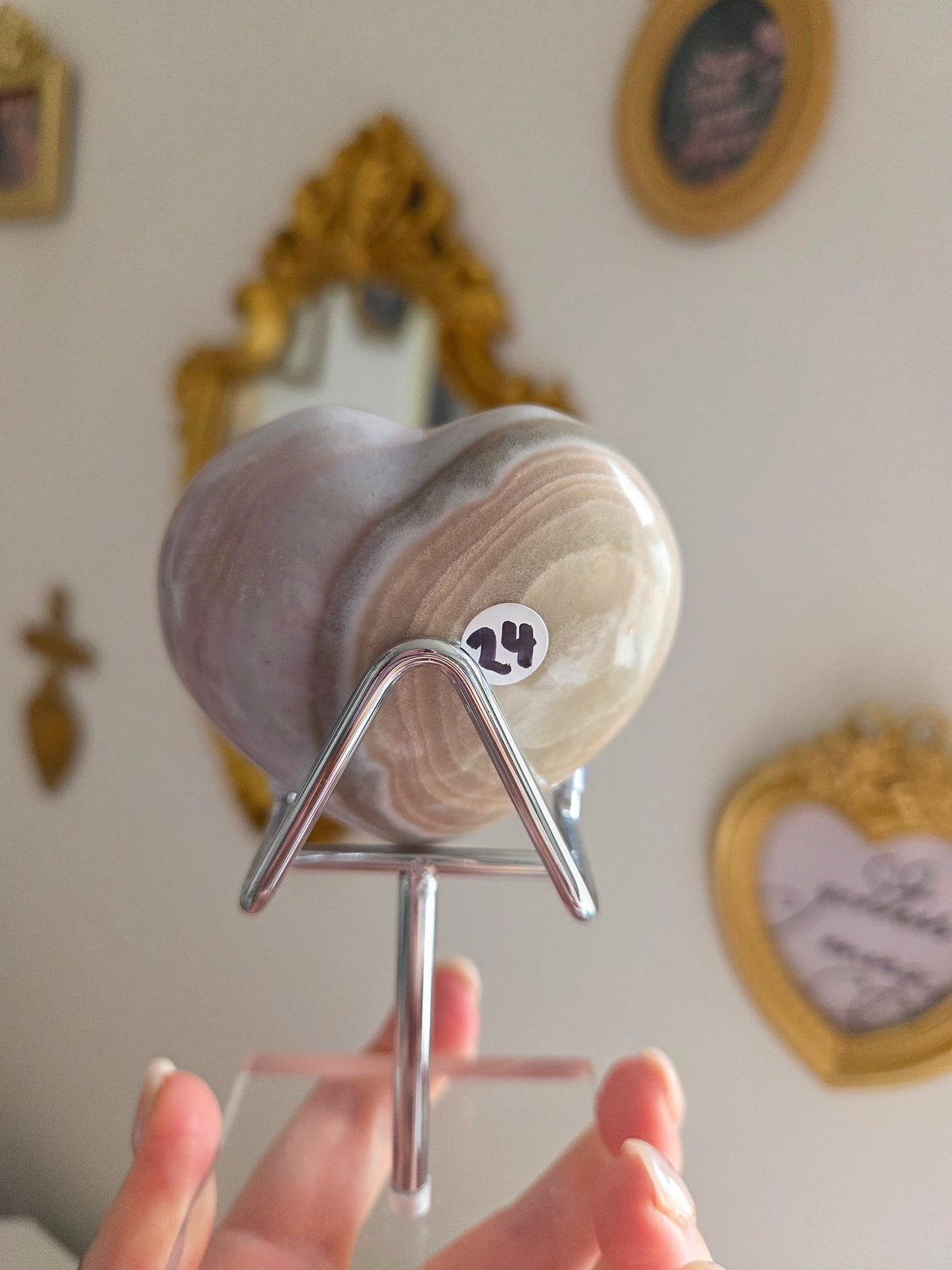 Pastel Ocean Jasper Heart