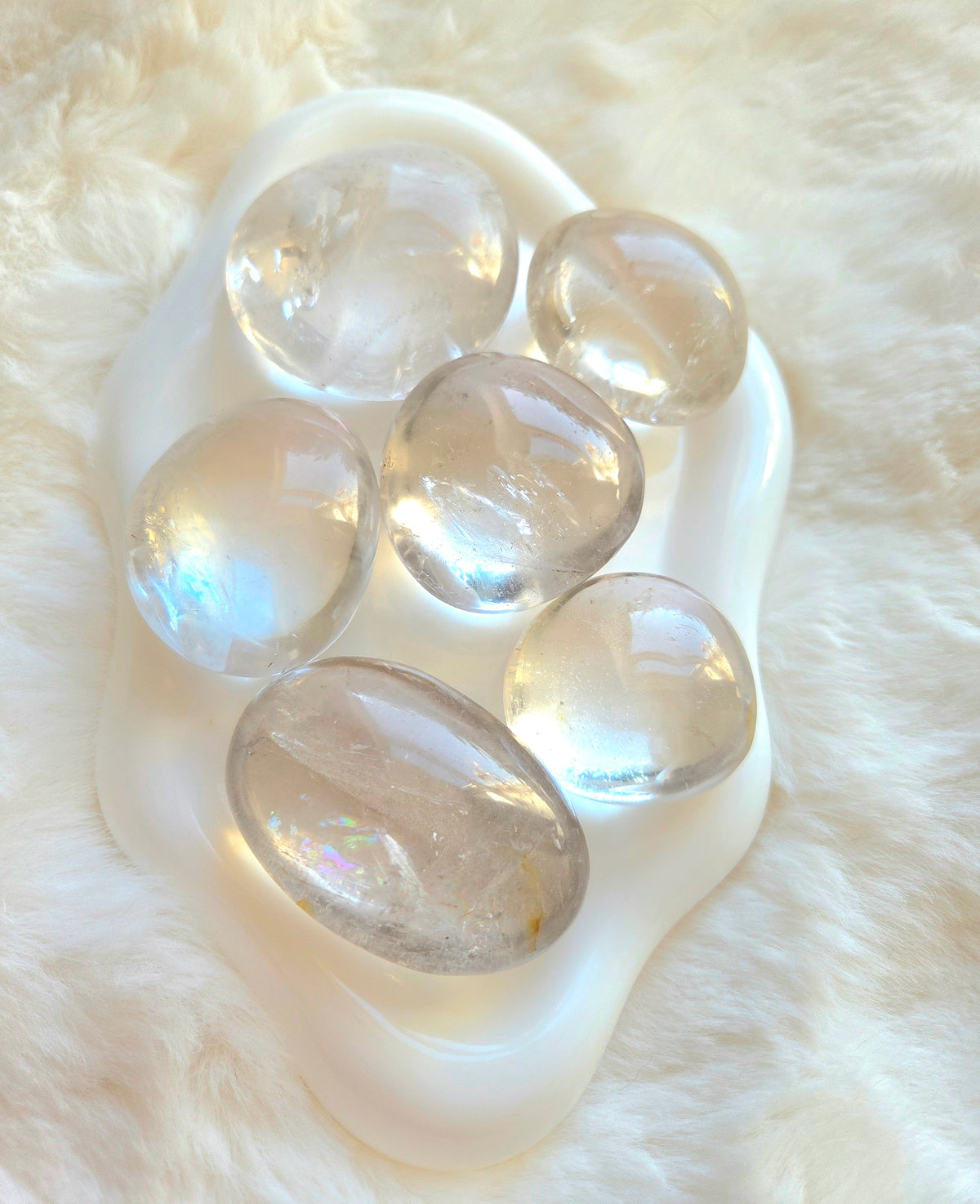 Clear Quartz Palm Stone
