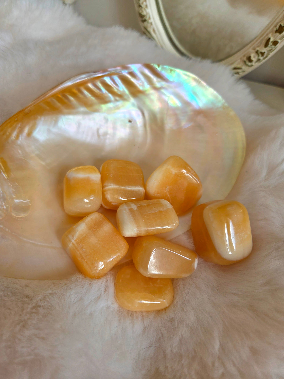 Mango Calcite Tumble
