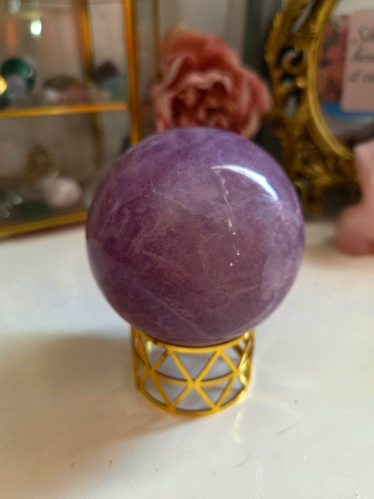 Violet Flourite Sphere