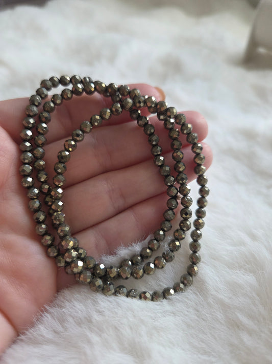 Faceted Pyrite Bracelet