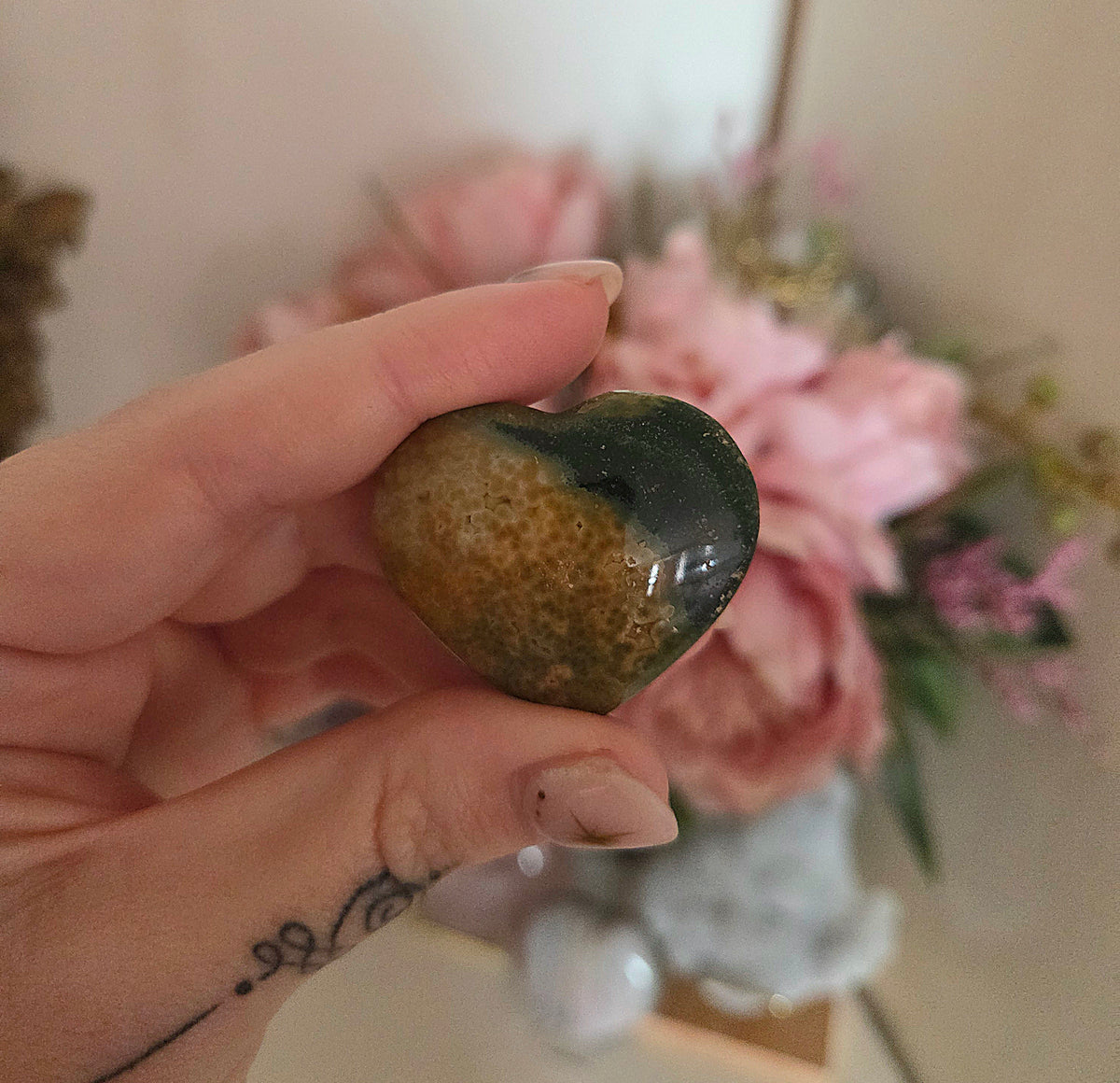 Ocean Jasper mini hearts - You Choose