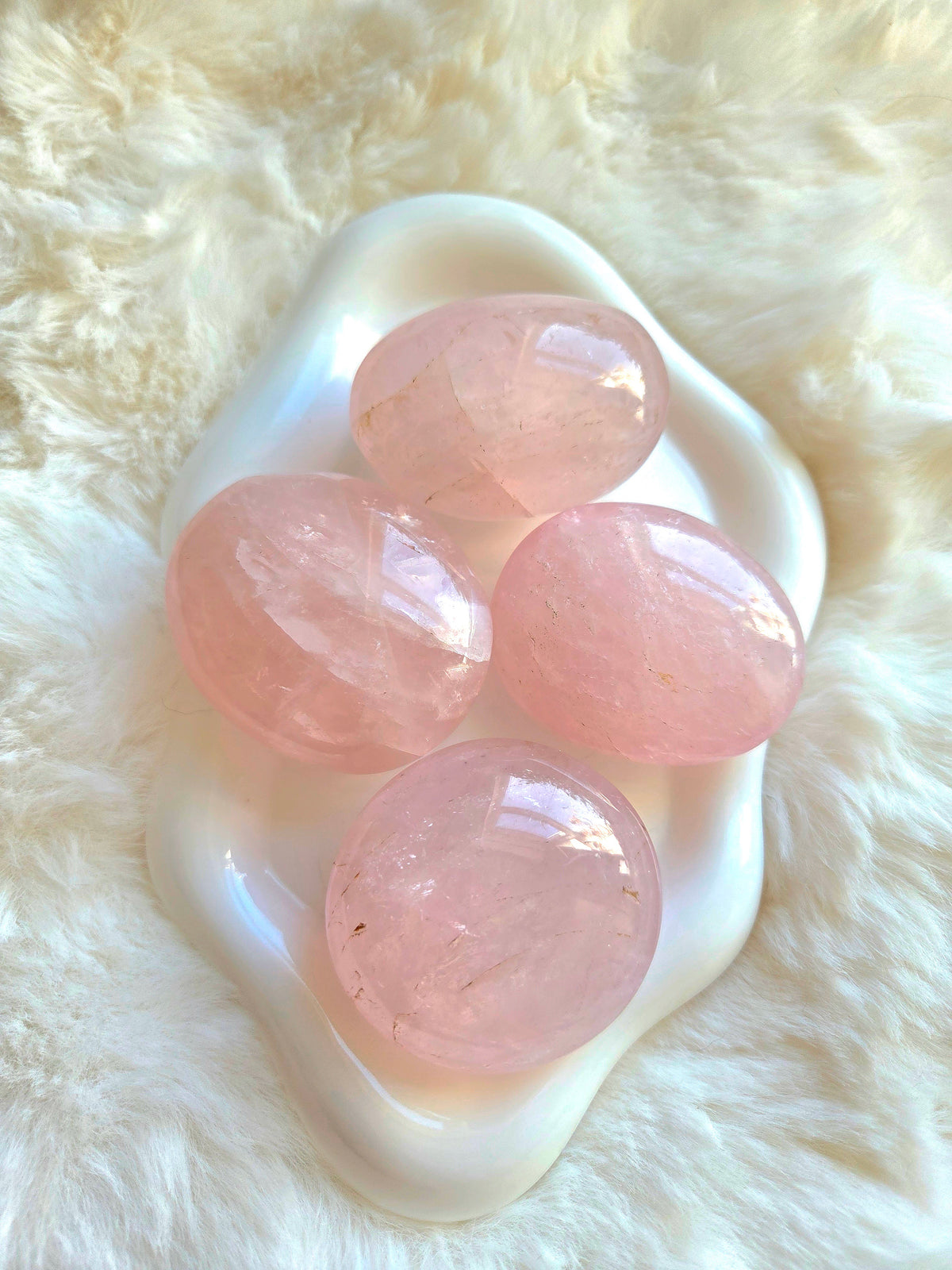 Rose Quartz Palm Stone