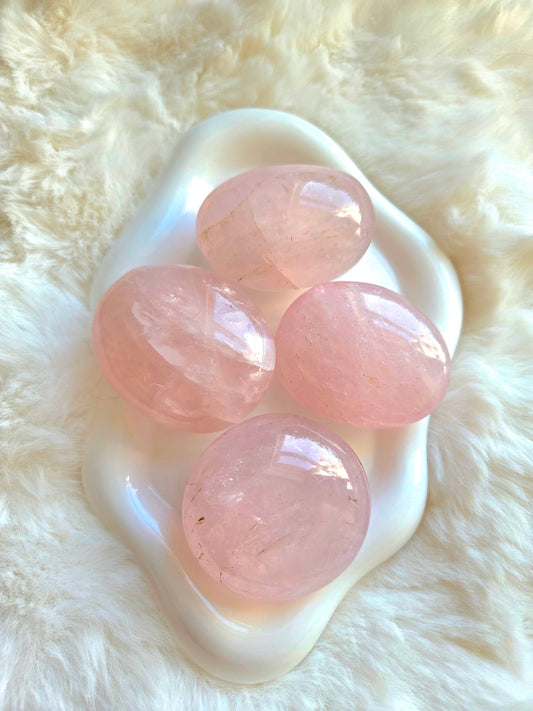 Rose Quartz Palm Stone
