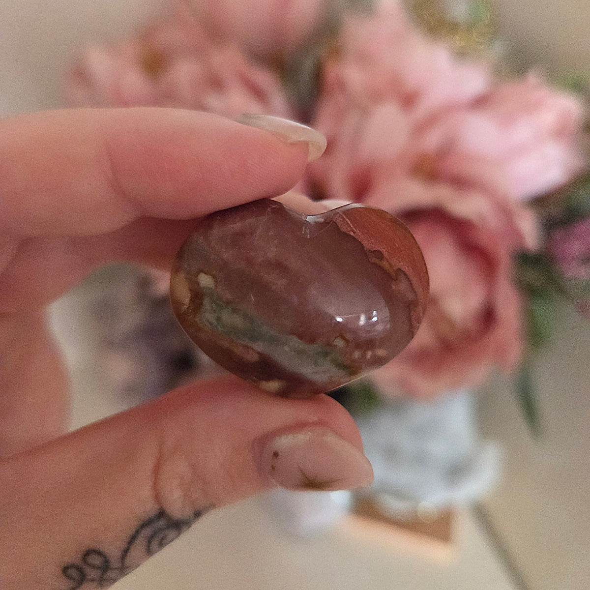 Ocean Jasper mini hearts - You Choose