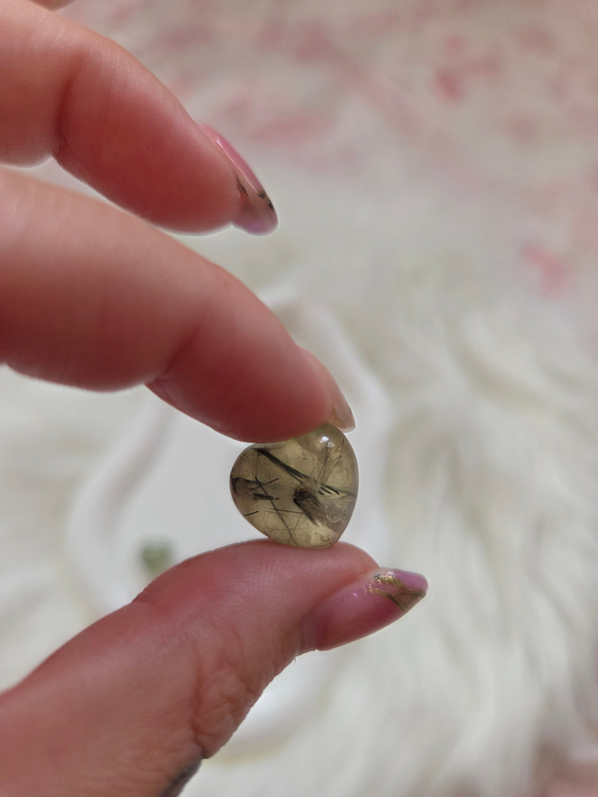 Mini Prehnite Heart