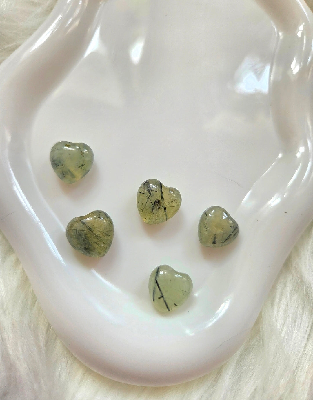 Mini Prehnite Heart