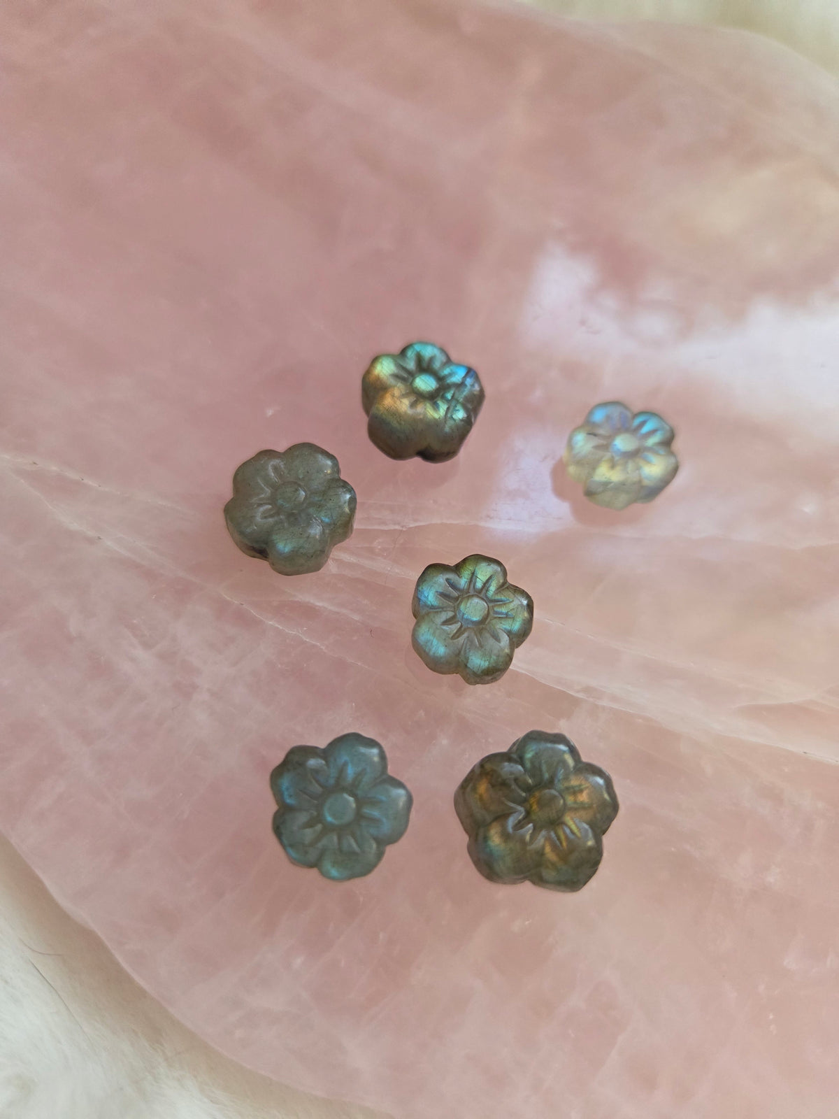 Labradorite Flower Mini Charm